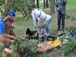 Новина На празднике в центре Донецка травмировался парашютист Ранкове місто. Кропивницький