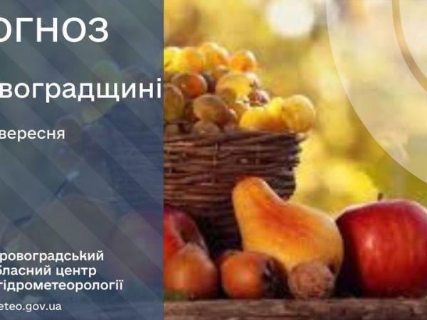 Новина Прогноз погоди на 25 вересня по Кіровоградщині Ранкове місто. Кропивницький