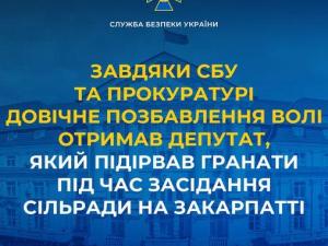 Новина Завдяки СБУ та прокуратурі довічне позбавлення волі отримав депутат, який підірвав гранати під час засідання сільради на Закарпатті Ранкове місто. Кропивницький